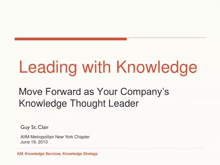 leading with knowledge