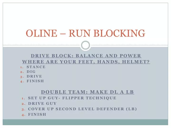 oline run blocking