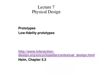 Lecture 7 Physical Design