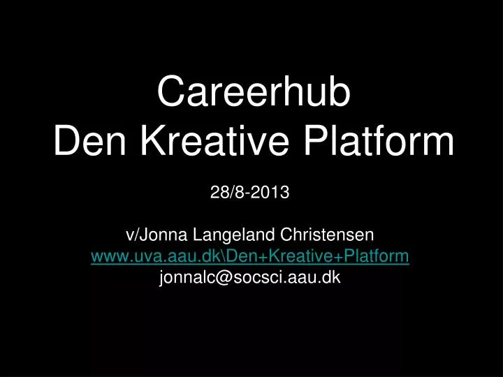 careerhub den kreative platform