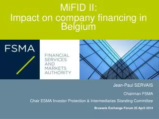 MiFID II: I mpact on company financing in Belgium