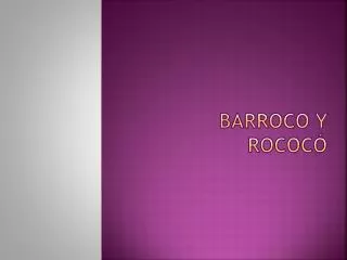 barroco y rococ