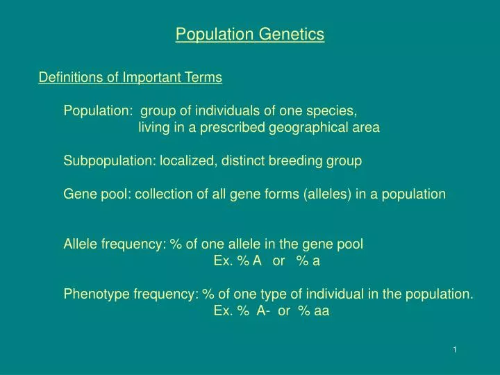 population genetics