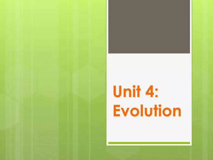 unit 4 evolution