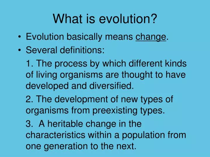 what is evolution