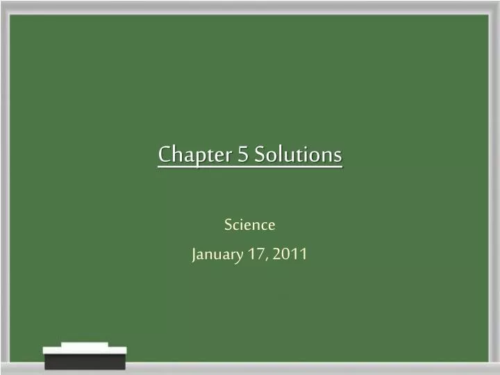 chapter 5 solutions