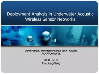Deployment Analysis in Underwater Acoustic Wireless Sensor Networks