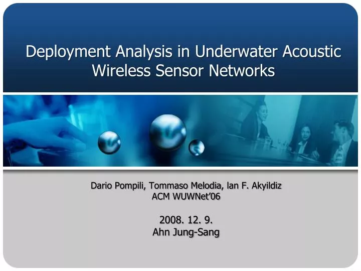 deployment analysis in underwater acoustic wireless sensor networks
