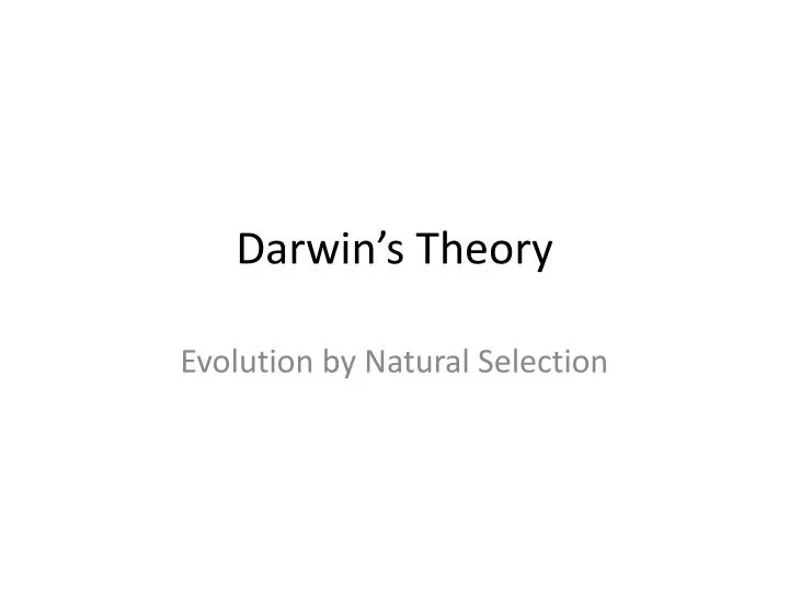 darwin s theory