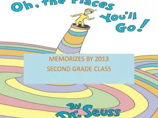 MEMORIZES BY 2013 SECOND GRADE CLASS