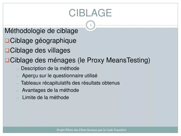 ciblage