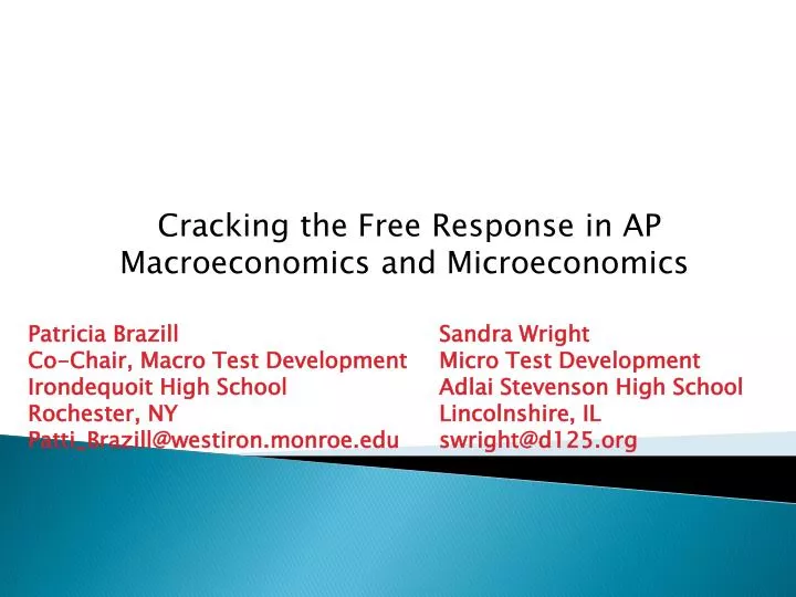 PPF - AP Microeconomics - AP MICROECONOMICS