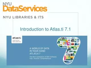 Introduction to Atlas.ti 7.1