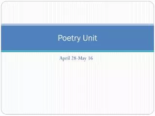 Poetry Unit