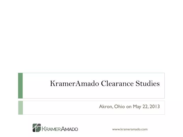 krameramado clearance studies