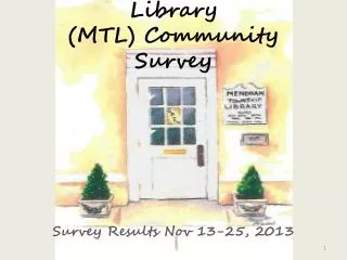 Mendham Township Library (MTL ) Community Survey