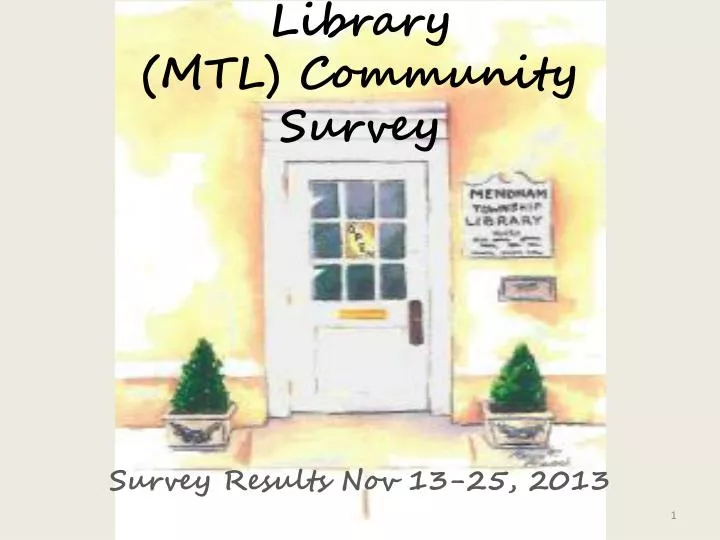 mendham township library mtl community survey