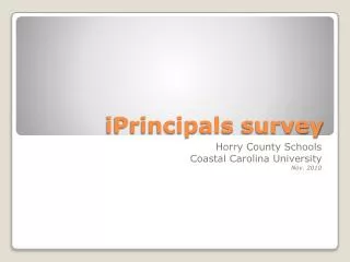 iPrincipals survey