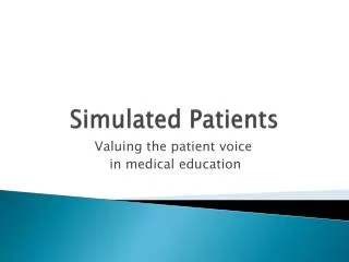 Simulated Patients