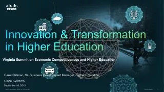 Innovation &amp; Transformation in Higher Education