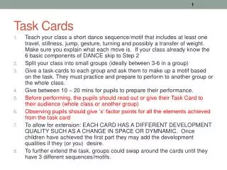 Task Cards