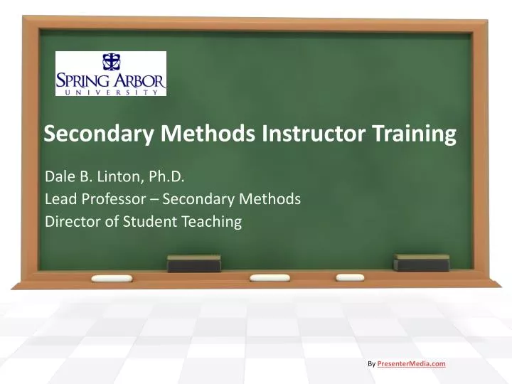 secondary methods instructor training