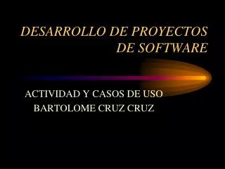 desarrollo de proyectos de software
