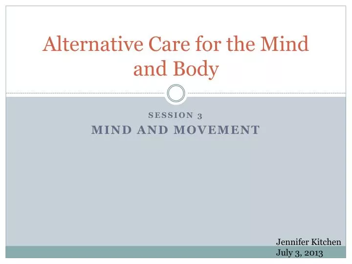 alternative care for the mind and body
