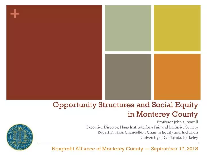 opportunity structures and social equity in monterey county