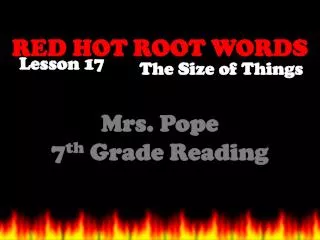 red hot root words