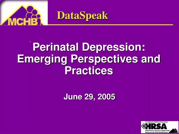 perinatal depression emerging perspectives and practices
