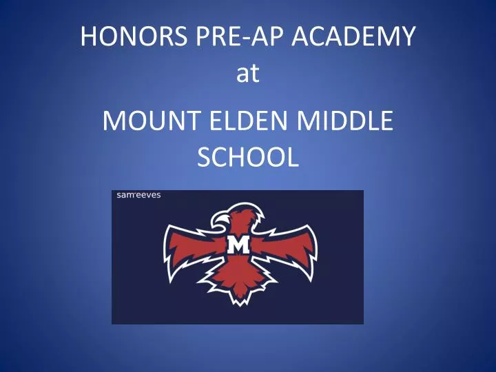 honors pre ap academy at