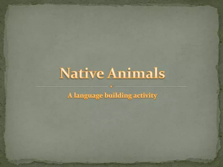 native animals