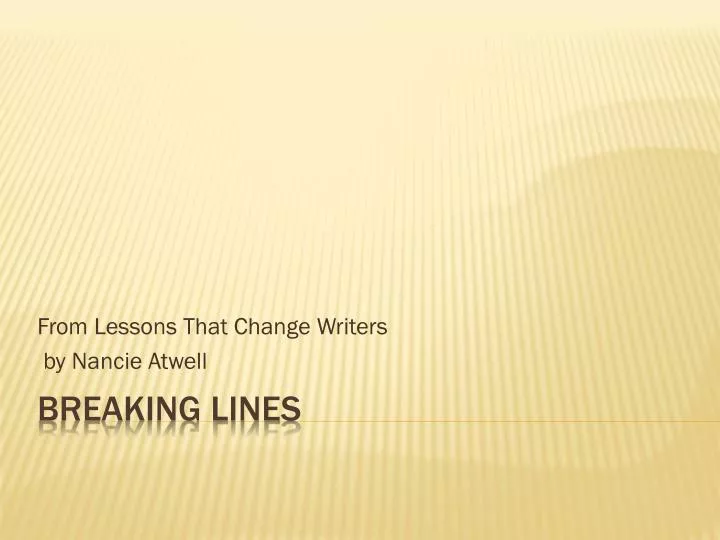 from lessons that change writers by nancie atwell