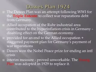 Dawes Plan 1924