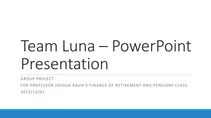team luna powerpoint presentation