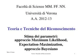 teoria e tecniche del riconoscimento