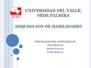 adquisicion de habilidades