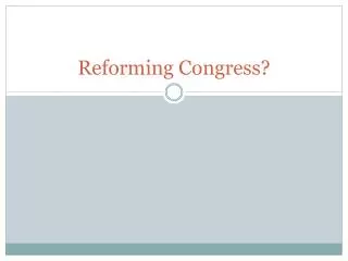 reforming congress