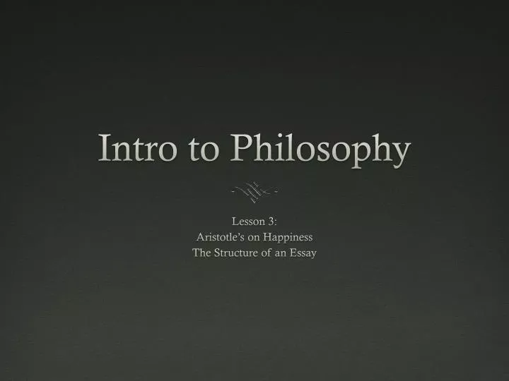 intro to philosophy