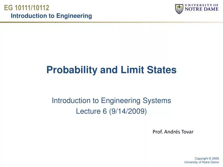 probability and limit states