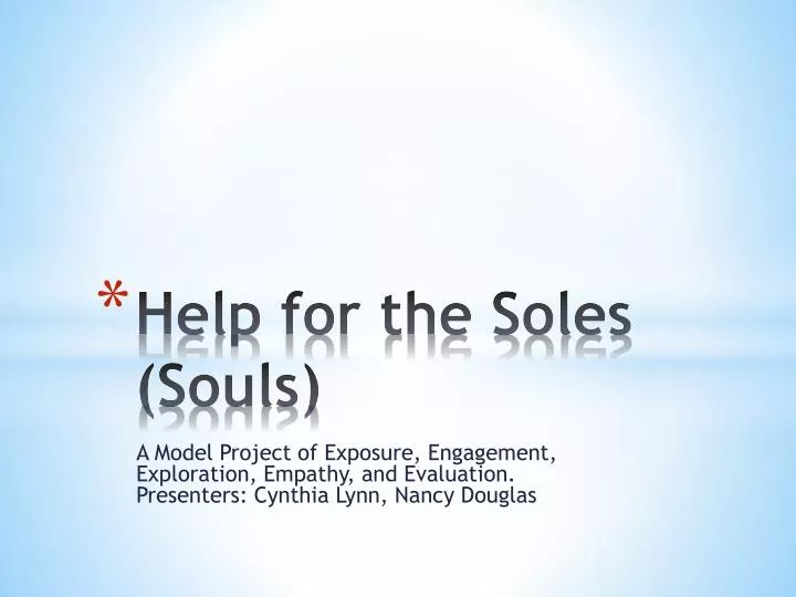 help for the soles souls