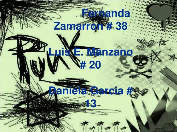 fernanda zamarron 38 luis e manzano 20 daniela garcia 13 carlo avila 5