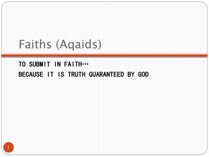 faiths aqaids