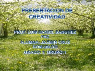 presentacion de creatividad