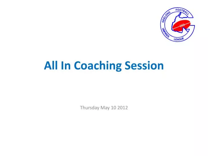 all in coaching session