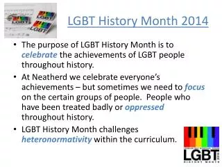 LGBT History Month 2014