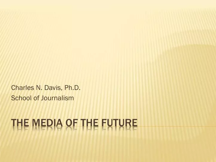 charles n davis ph d school of journalism