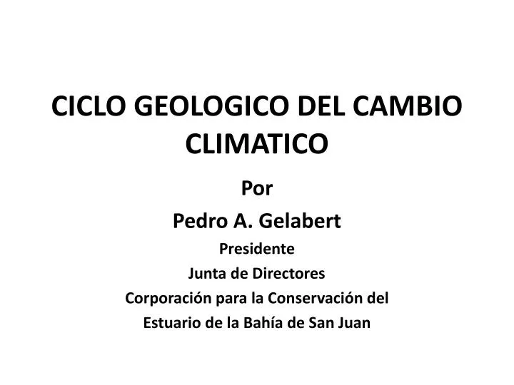 ciclo geologico del cambio climatico