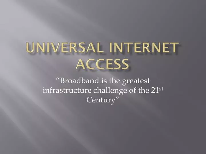 universal internet access